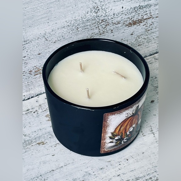 *Orange Pumpkin Jar Candle 14 oz Pumpkin Spice Scent - Picture 11 of 17